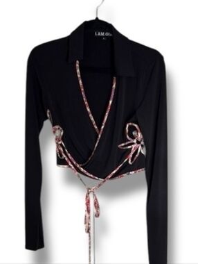 I.AM.GIA cutout wrap top